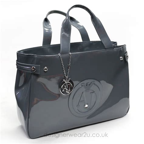 armani jeans grey classic airline bag